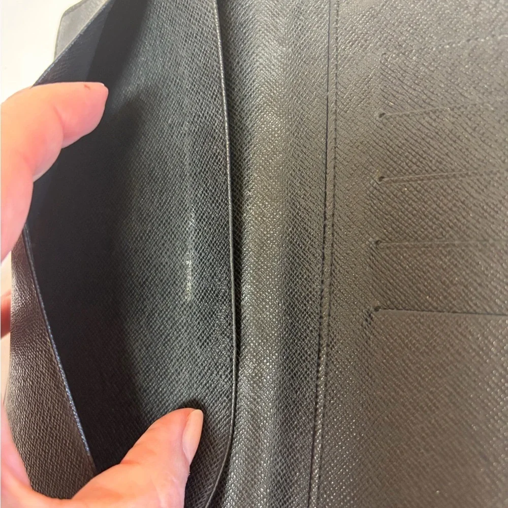 Black Louis Vuitton Epi Leather Wallet - Authentic